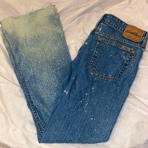 Vintage Levi hand bleached flares.